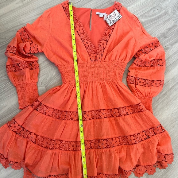 โจCoral Boho Chic Mini Dress - Size L (NWT) โจ - Picture 6 of 9